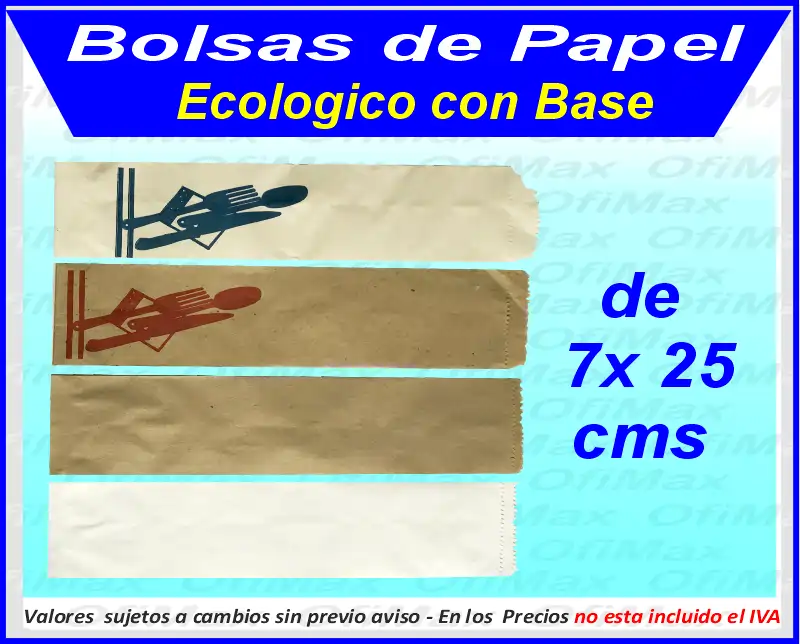 Bolsas Ecologicas de papel cpara cubiertos, bogota, colombia